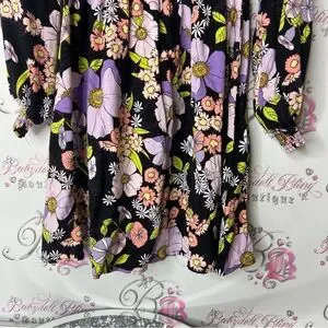 AFRM | Dresses | Afrm Dress Flowers Black Green Orange Purple Floral ...